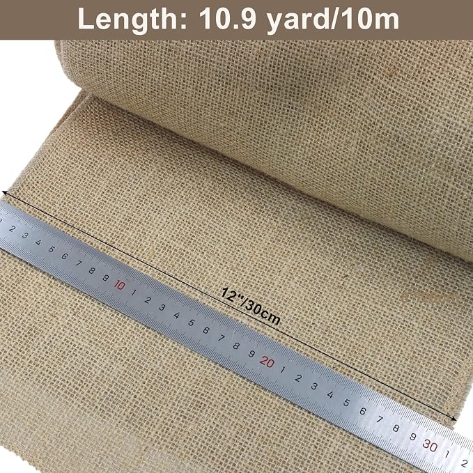 12" Wide Natural Burlap Fabric - Image 2