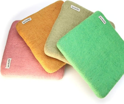 Woolbuddy Needle Felting Pad – Green Wool Mat 10x10x1.5" – Foam Alternative Base - Image 2