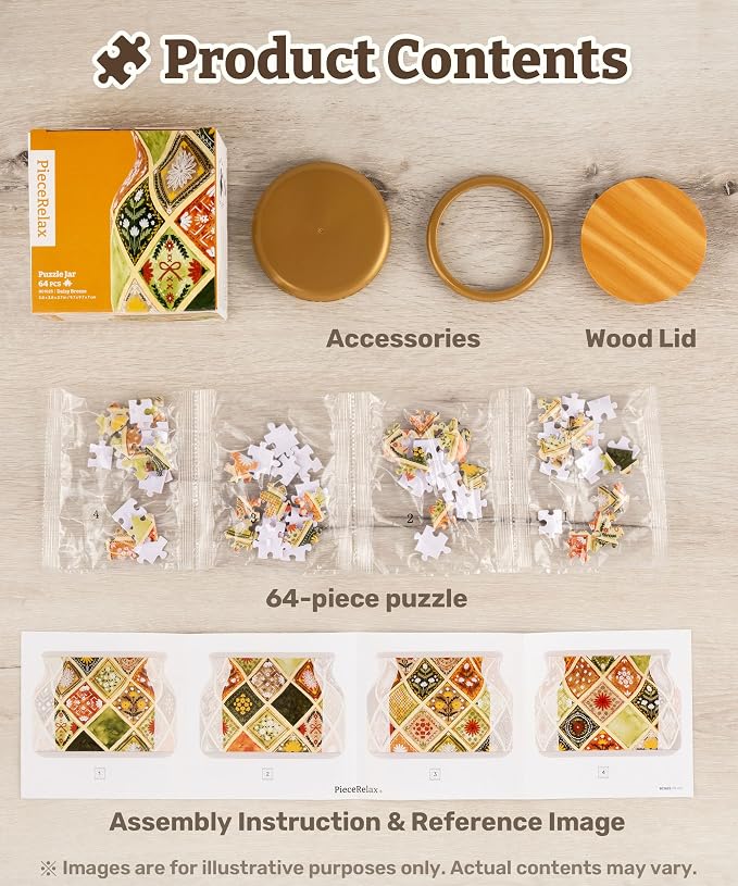 PieceRelax 3D Puzzle Jar 64 Plastic Pieces - Image 6