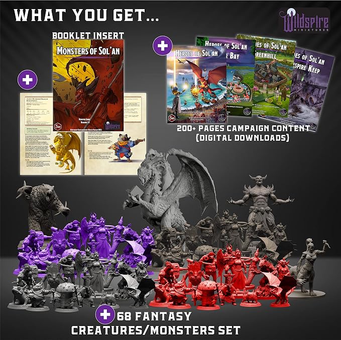 Wildspire Fantasy Monsters & Bookish Dragon - Image 2