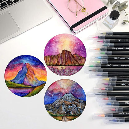 Professional Watercolor Brush Markers Pen 48 Colors of Ohuhu, Water Based - Image 8