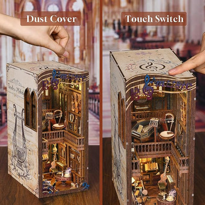 Book Nook Kit Music, DIY Miniature House Kit Book Nook, 3D Wooden Puzzle - Image 6