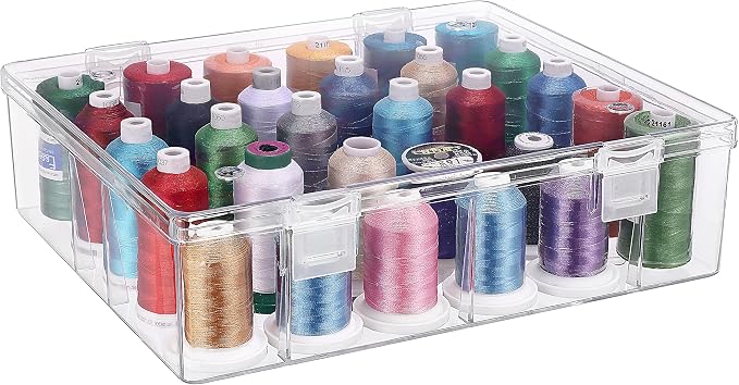 New brothread Pack of 2 Tall and Clear Storage Box/Organizer - Image 6