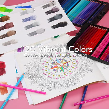 KALOUR Watercolor Pencils, 120 Colors, Blendable Wet or Dry, Water-Soluble - Image 6