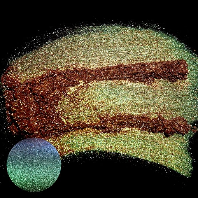 Matio Chameleon Mica Powder, 1.06oz/ 30g Forest Secret Chrome Powder, - Image 2