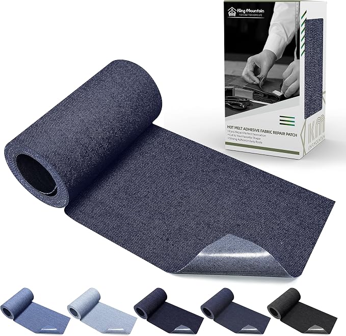 KING MOUNTAIN Iron-on Repair Patch, Jeans and Clothing Repair and Decoration Kit by ForABetterHomeLife