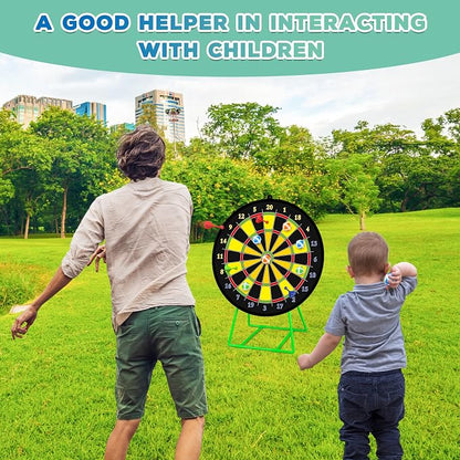 Large Dart Board for Kids, Kids Double-Sided Dart Board - Image 7