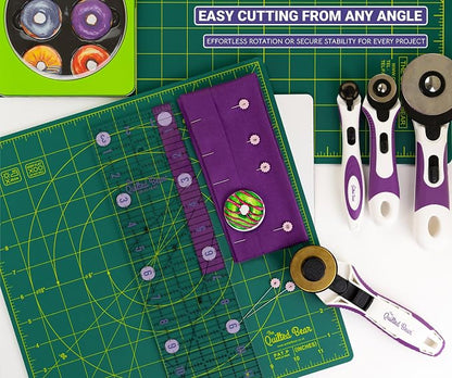 The Quilted Bear Rotating Cutting Mat 7" x 7" - Image 6
