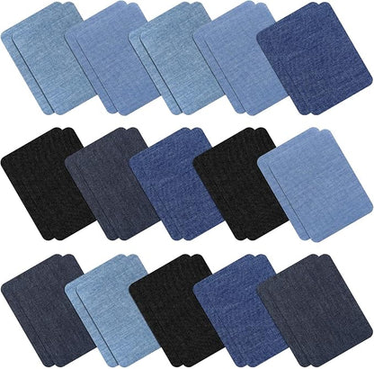 30 Pieces Iron on Patches for Clothing Repair Fabric Patches Iron on for Denim by Tatuo