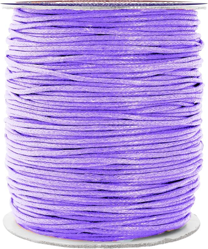 Mandala Crafts 1.5mm 109 Yards Lavender Cotton Waxed Cord by MandalaCrafts