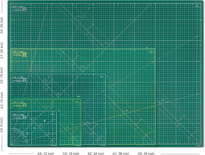 Elan Cutting Mat A2 Green, Self Healing Cutting Mat 18x24 Inch, 5-Ply Craft - Image 6