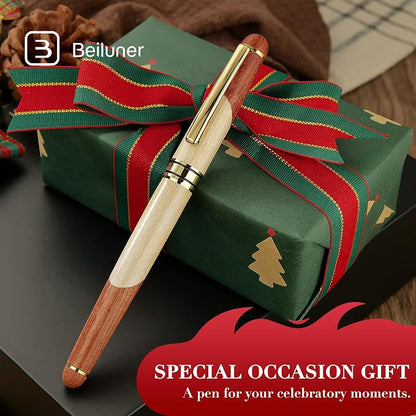 BEILUNER Luxury Wood Ballpoint Pen Writing Set, Maple-Elegant Fancy Nice Gift - Image 5