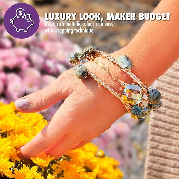 Artistic Wire 28 Gauge Tarnish Resistant Brass Craft Jewelry Wrapping Wire - Image 9