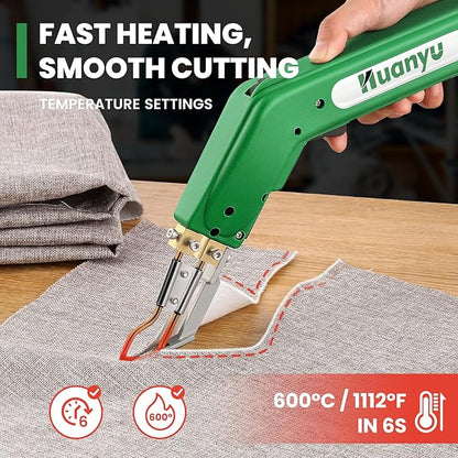 Huanyu Electric Hot Knife Rope Cutter Fabric Cutting Tool Kit 4 Blades Pro - Image 2