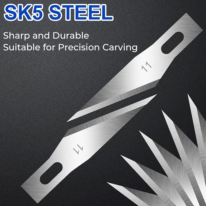 DIYSELF 150 PCS Exacto Knife Blades 11, Sharp Hobby Knife Blades, High Carbon - Image 3
