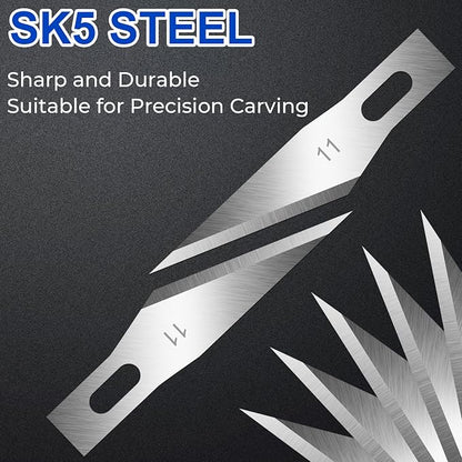 DIYSELF 150 PCS Exacto Knife Blades 11, Sharp Hobby Knife Blades, High Carbon - Image 3