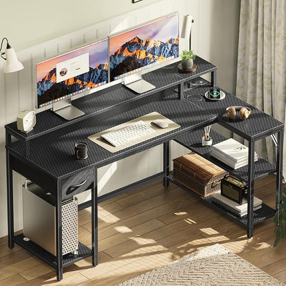 SUPERJARE 53 inch Reversible L Shaped Desk - Image 9