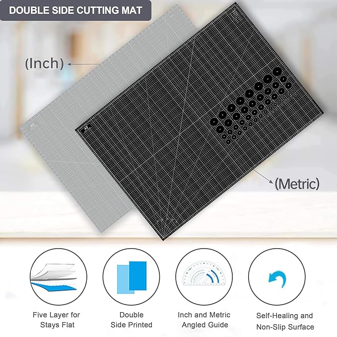 Headley Tools Thickened 36 x 48 Inch Self Healing Sewing Cutting Mat, A0 Rotary - Image 4