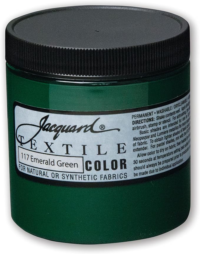 Jacquard Textile Color Paint, 8 Oz, Emerald Green by Jacquard