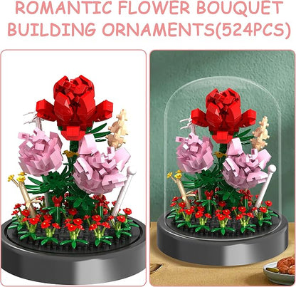 Flower Bouquet Building Kit, Forever Rose Decorated Flower - Image 2