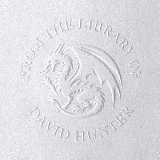 Dragon Book Embosser, Custom Round Library Book Embosser, Fantasty Fiction - Image 6