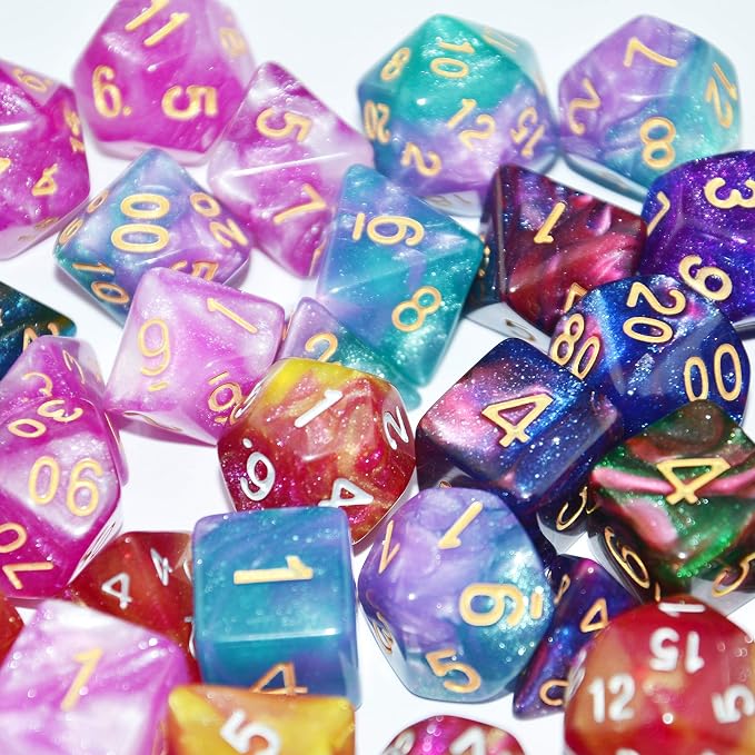 SmartDealsPro 6 x 7 Sets Glitter Polyhedral Dice Sets - Image 2