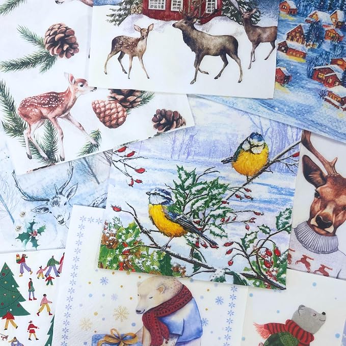 Mystery Pack Decoupage Paper Napkins, 20-ct Assorted Surprise Napkins, by KeepUnique