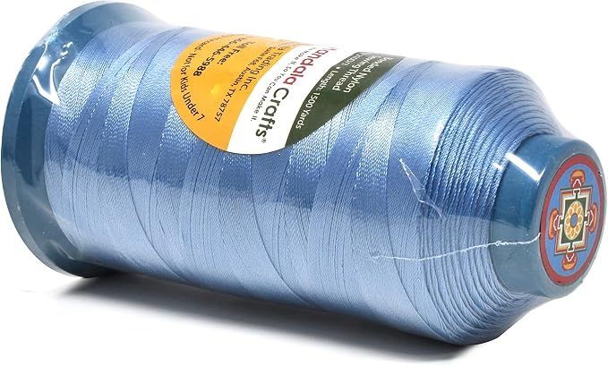 Mandala Crafts Bonded Nylon Thread Light Blue Heavy Duty Sewing Threads - Image 3