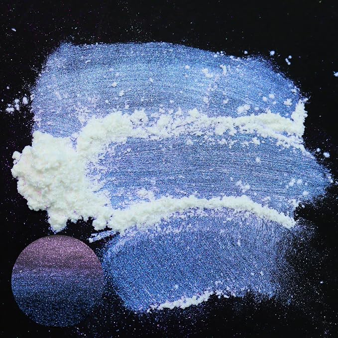 Matio Chameleon Mica Powder, 1.06oz/ 30g Galaxy White Chrome Powder, - Image 2