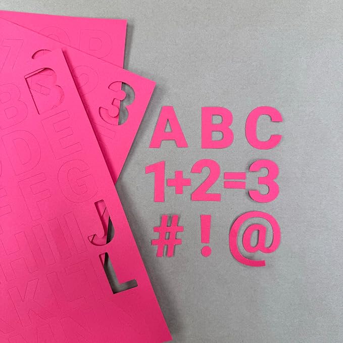 FreshCut Crafts 636 Pcs 1.5 in. Red Bulletin Board Letters & Numbers, Capital - Image 2