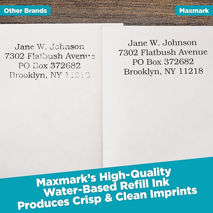 MaxMark Premium Refill Ink for self Inking Stamps and Stamp Pads, Light Blue - Image 2