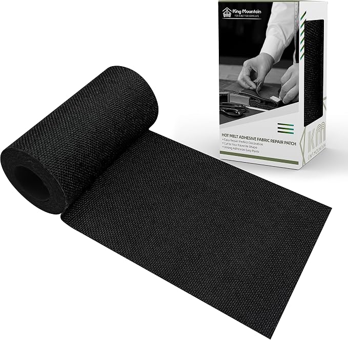 King Mountain Premium Linen Fabric Iron-on Repair Patch, Inside&Outside Fabric by ForABetterHomeLife