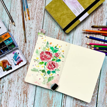 tumuarta Square Watercolor Sketchbook, 140 LB, 100% Cotton Paper, Cold Press - Image 5