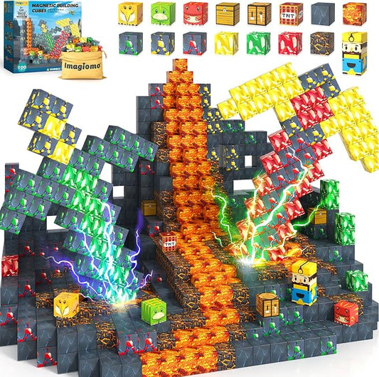 100PCS Magnetic Blocks by Imagiomo