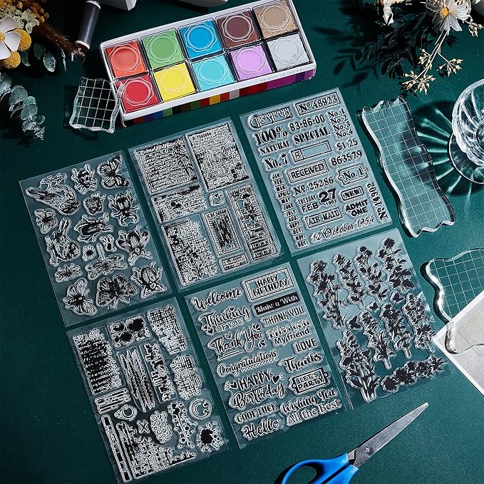 29 Pcs Acrylic Stamps for Crafting Card Making Supplies Set Include 3 Acrylic - Image 8