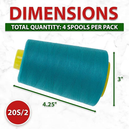 Mandala Crafts 4 Pack of Serger Threads Cones Spools - Image 4