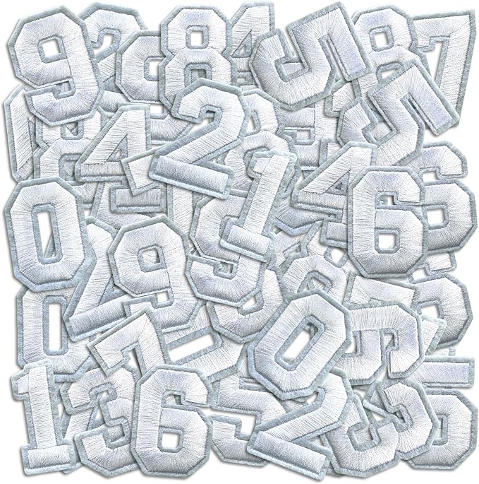 Number Iron On Patches, Numbers 0-9 Embroidery Applique Patch, DIY Decorative by Cazzon