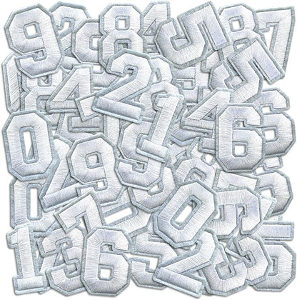 Number Iron On Patches, Numbers 0-9 Embroidery Applique Patch, DIY Decorative by Cazzon