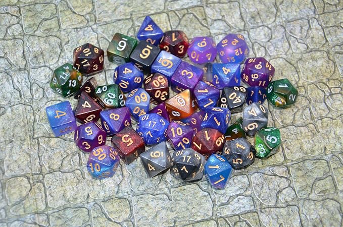 SmartDealsPro 6 x 7 Sets Glitter Polyhedral Dice Sets - Image 9