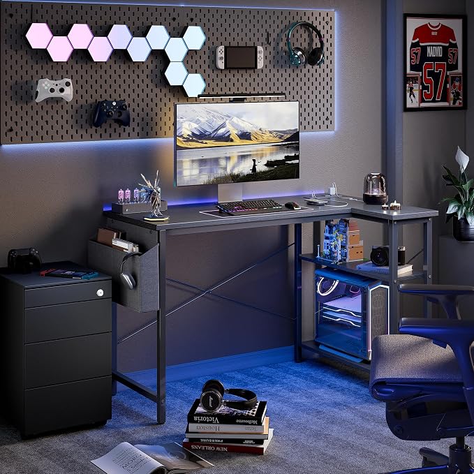 TIQLAB L Shaped Computer Desk - Image 5