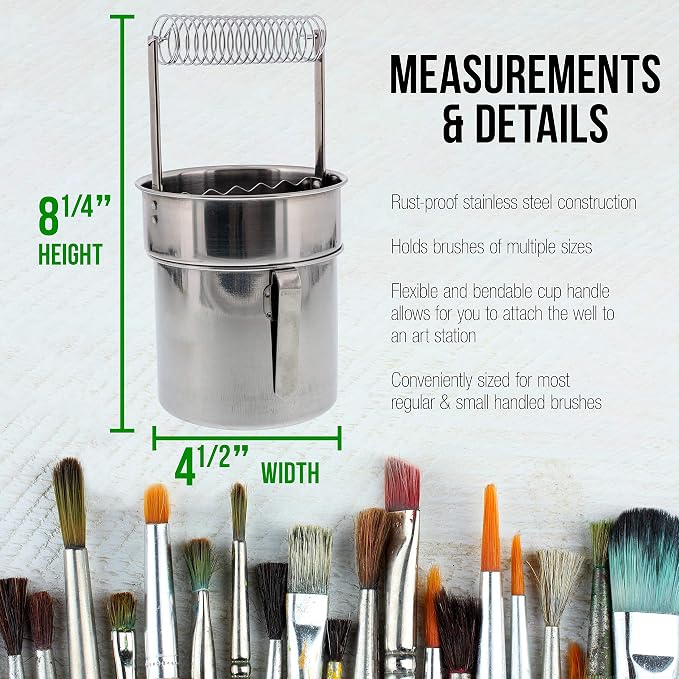 US Art Supply Deluxe Brush Cleaner-Brush Washer - Image 4