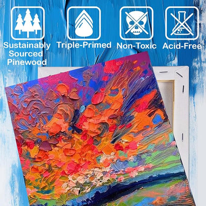 Blank Canvases - 8x10in Stretched Canvases, 20 Pack, 5/8 Inch Profile, 100% - Image 7