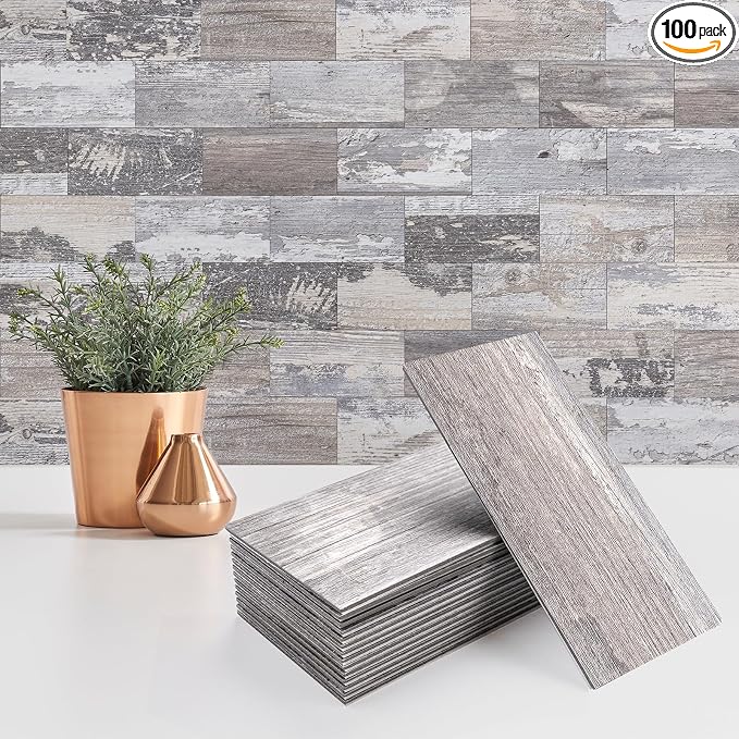 100 Pieces Peel and Stick Backsplash by StyloVue