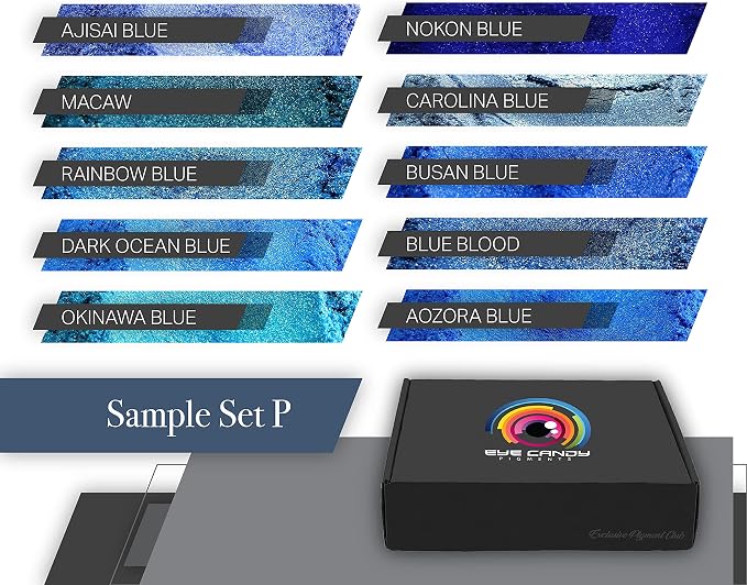 Eye Candy Pigments Blue Mica Pigment Powder Set P by EyeCandyPigments