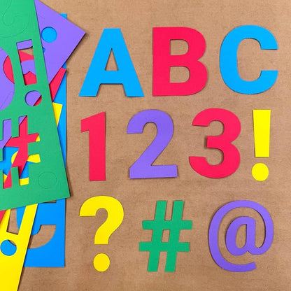 209 Pcs 3" Jewel Bulletin Board Precut Letters & Numbers, Capital Letters - Image 2