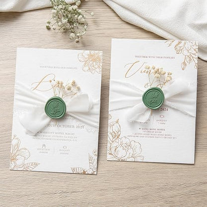 PONATIA Olive Green Wax Seal Stickers - Image 5