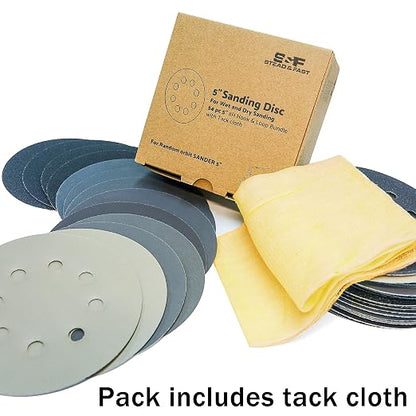 5 inch Wet Dry Sanding Discs Hook & Loop 54 pcs, 80 120 180 220 400 600 1000 - Image 6