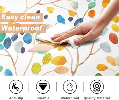 weesire Anti Fatigue Mats for Kitchen Floor Boho Kitchen Rugs Colorful Floral - Image 4