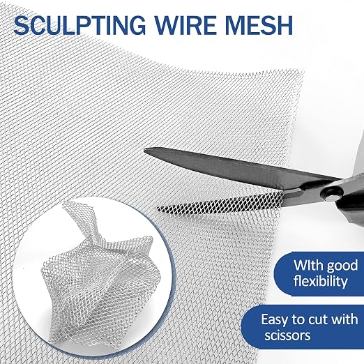 Sculpting Wire Mesh 15.7 Inch by 16.4 Foot Roll，Aluminum Wire Mesh - Image 3