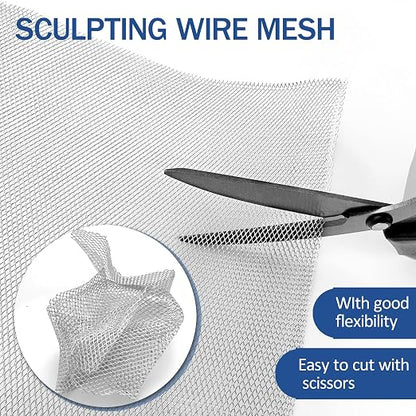 Sculpting Wire Mesh 15.7 Inch by 16.4 Foot Roll，Aluminum Wire Mesh - Image 3